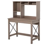 Scrivania da Ufficio Porta PC 105x50x137,5 cm con Libreria in Legno Truciolare Marrone