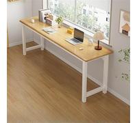Scrivania da ufficio rettangolare extra lunga da 40 cm, tavolo da scrittura fronte-retro per uso domestico e in affitto, marrone chiaro/bianco, 119,4 cm di lunghezza x 40,6 cm di larghezza x 76,2 cm