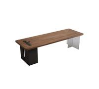 Scrivania da ufficio semplice in legno massello acrilico trasparente sospeso, adatta per banco da lavoro del direttore generale dell'azienda, scrivania moderna e creativa per casa e camera da letto