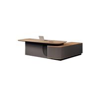Scrivania Direzionale Elegante scrivania direzionale for ufficio, spaziosa postazione di lavoro manageriale a L con stile moderno retrò Piano di Lavoro Spazioso