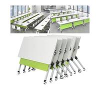 Scrivania direzionale pieghevole con piano ribaltabile, scrivania pieghevole compatta for spazi di lavoro moderni, istituti di formazione/pacchetto di formazione aziendale(120 * 50 * 75cm)