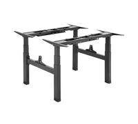 Scrivania doppia ergonomica motorizzata Kimex 120x75 cm Bianco/Nero