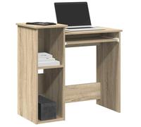 Scrivania e Ripiani Rovere Sonoma 84x40x78 cm Legno Multistrato - Scrivania per Computer con Ampio Piano di Lavoro Spazio di Archiviazione, Ideale per Studio Camera da Letto, Design Facile da Pulire