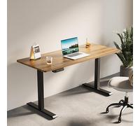 Scrivania elettrica manuale ad altezza regolabile con cassetto portaoggetti per casa e ufficio - Postazione di lavoro ergonomica, design salvaspazio, stile moderno, facile da montare, 80 x 60 cm