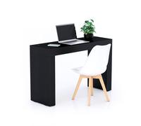 Scrivania Evolution 120x40, Nero Frassino con Due Gambe e Caricatore Wireless