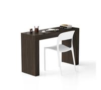 Scrivania Evolution 120x40, Noce Scuro con Due Gambe e Caricatore Wireless
