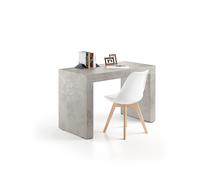 Scrivania Evolution 120x60, Grigio Cemento con Due Gambe