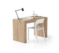 Scrivania Evolution 120x60, Rovere Naturale con Due Gambe e Caricatore Wireless