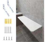 Scrivania galleggiante per laptop con tavolo pieghevole per lavanderia, scrivania da appendere alla parete, per casa, ufficio, cucina, bagno, disponibile in bianco, 120 x 40 cm