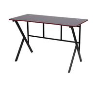 GALILEO Scrivania gaming 120x60x76 cm, piano in legno MDF, struttura in ferro, due passacavi