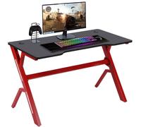 Scrivania Gaming Porta Pc Computer in Metallo e Legno MDF Tappetino Mouse Pad