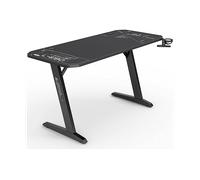 SENSE7 Scrivania Nomad Cybernetic, tavolo gaming 140x60 con gancio per cuffie, porta bevande, supporto controller e superficie in fibra di carbonio, Ergonomico e ideale per il gaming