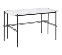 Scrivania GUBI TS 120 x 60 cm con Base Nero e Piano in Marmo Bianco di Carrara