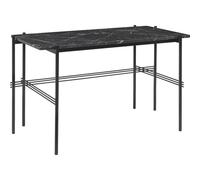 Scrivania GUBI TS 120 x 60 cm con Base Nero e Piano in Marmo Nero Marquina