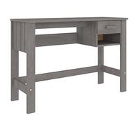 Scrivania HAMAR Grigio Chiaro 110x40x75 cm in Legno di Pino