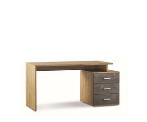 Scrivania in kit 3 cassetti Sarmog 154x55x76 cm noce stelvio Noce