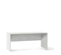 Scrivania ufficio con pannello frontale h 76 cm colore Ossido Bianco