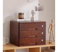 Scrivania in legno con cassetti bloccabili, scatola per ricevute A4, 3 cassetti per ufficio nizer per casa e ufficio, elegante soluzione di archiviazione da scrivania