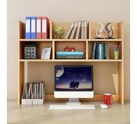 Scrivania in legno naturale, libreria da 70 cm e libreria indipendente, ideale per casa, ufficio e scuola, soluzione elegante per una maggiore produttività