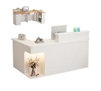 Scrivania in legno per reception, ufficio, scrittoio, con serratura, ideale per istituzioni edunali e ospedali A-Right 150 x 55 x 90 cm