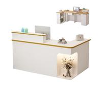 Scrivania in legno per reception, ufficio, scrittoio, con serratura, ideale per istituzioni edunali e ospedali B-Left 180 x 55 x 90 cm, durevole ed elegante