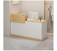 Scrivania in legno per supermercati e ristoranti, stile aperto, con vassoi scorrevoli, multi zona, spaziosa soluzione di archiviazione sotto la scrivania