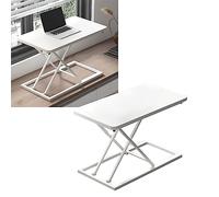 Scrivania in Piedi, Scrivania da Ufficio con 7 Marce Pieghevole per Laptop Elevatura del Telaio Mobile Tavolo da Lavoro in Piedi Tavolo da da in per il in Sit Set Parto a Casa (WHITE)