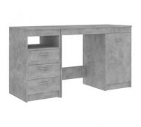 Scrivania in truciolare VidaXL 140x50x76 cm Grigio cemento