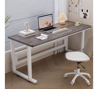 Scrivania industriale moderna per computer, design in metallo e legno, elegante tavolo da scrittura e gioco per casa, ufficio, camera da letto, soggiorno