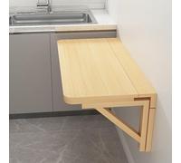 Scrivania industriale pieghevole da parete, design salvaspazio, angolo ad arco, piano in legno massello, 60 x 40 cm, perfetta per scrivere e lavorare, mobili eleganti per casa e ufficio