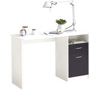 Scrivania JACKSON - Decoro bianco P/nero - L123 x A76,5 x P50 cm - Made in Germany