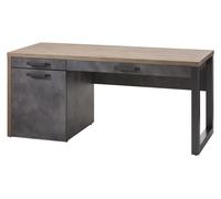 Scrivania LaFabrica Rovere e Grigio un'Anta e 2 Cassetti