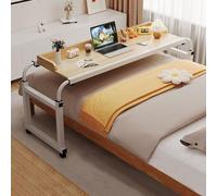 Scrivania Laptop，tavolo Servitore Regolabile In Altezza Tavolino Da Letto Con Ruote Camera Rotelle Salotto Altezza, Multifunzionale 3 1 Portatile Per Laptop(Color:Legno+)