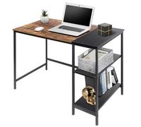 Scrivania Libreria Tavolo Porta PC Compuer Metallo Legno Casa Ufficio Quercia