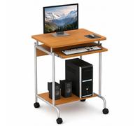 Scrivania Mobile Compatta per Computer con Ripiano Tastiera Scorrevole 305694