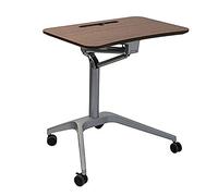 Scrivania mobile con ruote, postazione di lavoro ergonomica regolabile in altezza, carrello portatile per casa, ufficio e classe