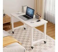 Scrivania mobile con ruote, tavolo per computer pieghevole con struttura in acciaio zincato resistente, scrivania salvaspazio compatta, carrello porta laptop(Type J,120x50x74cm/47.2x19.7x29.1in)