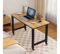 Scrivania mobile con ruote, tavolo per computer pieghevole con struttura in acciaio zincato resistente, scrivania salvaspazio compatta, carrello porta laptop(Type K,120x40x74cm/47.2x15.7x29.1in)