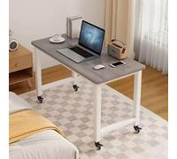 Scrivania mobile con ruote, tavolo per computer pieghevole con struttura in acciaio zincato resistente, scrivania salvaspazio compatta, carrello porta laptop(Type B,120x60x74cm/47.2x23.6x29.1in)