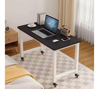 Scrivania mobile con ruote, tavolo per computer pieghevole con struttura in acciaio zincato resistente, scrivania salvaspazio compatta, carrello porta laptop(Type H,120x60x74cm/47.2x23.6x29.1in)