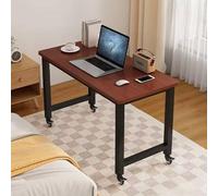 Scrivania mobile con ruote, tavolo per computer pieghevole con struttura in acciaio zincato resistente, scrivania salvaspazio compatta, carrello porta laptop(Type C,120x50x74cm/47.2x19.7x29.1in)