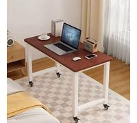 Scrivania mobile con ruote, tavolo per computer pieghevole con struttura in acciaio zincato resistente, scrivania salvaspazio compatta, carrello porta laptop(Type D,100x60x74cm/39.3x23.6x29.1in)