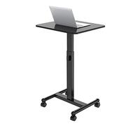 Scrivania mobile in piedi, tavolo per laptop con altezza regolabile pneumaticamente, scrivania per laptop con ruote, scrivania portatile per stare sedut(