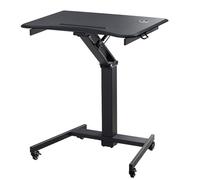 Scrivania Mobile Regolabile In Altezza, Ideale Per l'Assistenza Infermieristica a Letto o Sul Divano, Può Essere Utilizzata Come Comodo Podio Regolabile In Altezza, Con Ampio Piano Di Lavoro. (Nero)