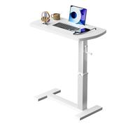 Scrivania mobile regolabile in altezza su ruote Portatile Sit Stand Scrivania per computer portatile per casa ufficio Divano Scrivere Gaming Piccoli spazi Design bianco moderno