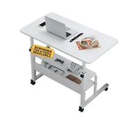 Scrivania Mobile Regolabile - Struttura in Ferro e Piano MDF 80×40 cm
