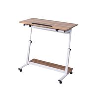 Scrivania Mobile Sit-Stand Altezza Regolabile Laptop Mobile Pc Creativo Notebook Postazione di Lavoro con Angolo E Carrello con Ruote per Ufficio Domestico Computer Stand Up in Piedi (Marrone)