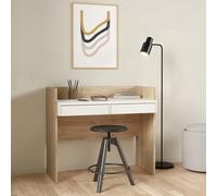 SCRIVANIA MOD. FUNCTION PLUS CM 102.1X55.6 H.88.9 JACKSON HICKORY E BIANCO OPACO