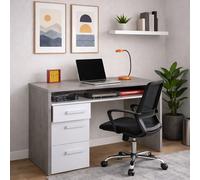 SCRIVANIA MOD. MIPIACE CM 110X60 H. 77 CEMENTO E LACCATO BIANCO