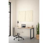 SCRIVANIA MOD. SIGN CM 150X60 H. 75.6 JACKSON HICKORY E ANTRACITE